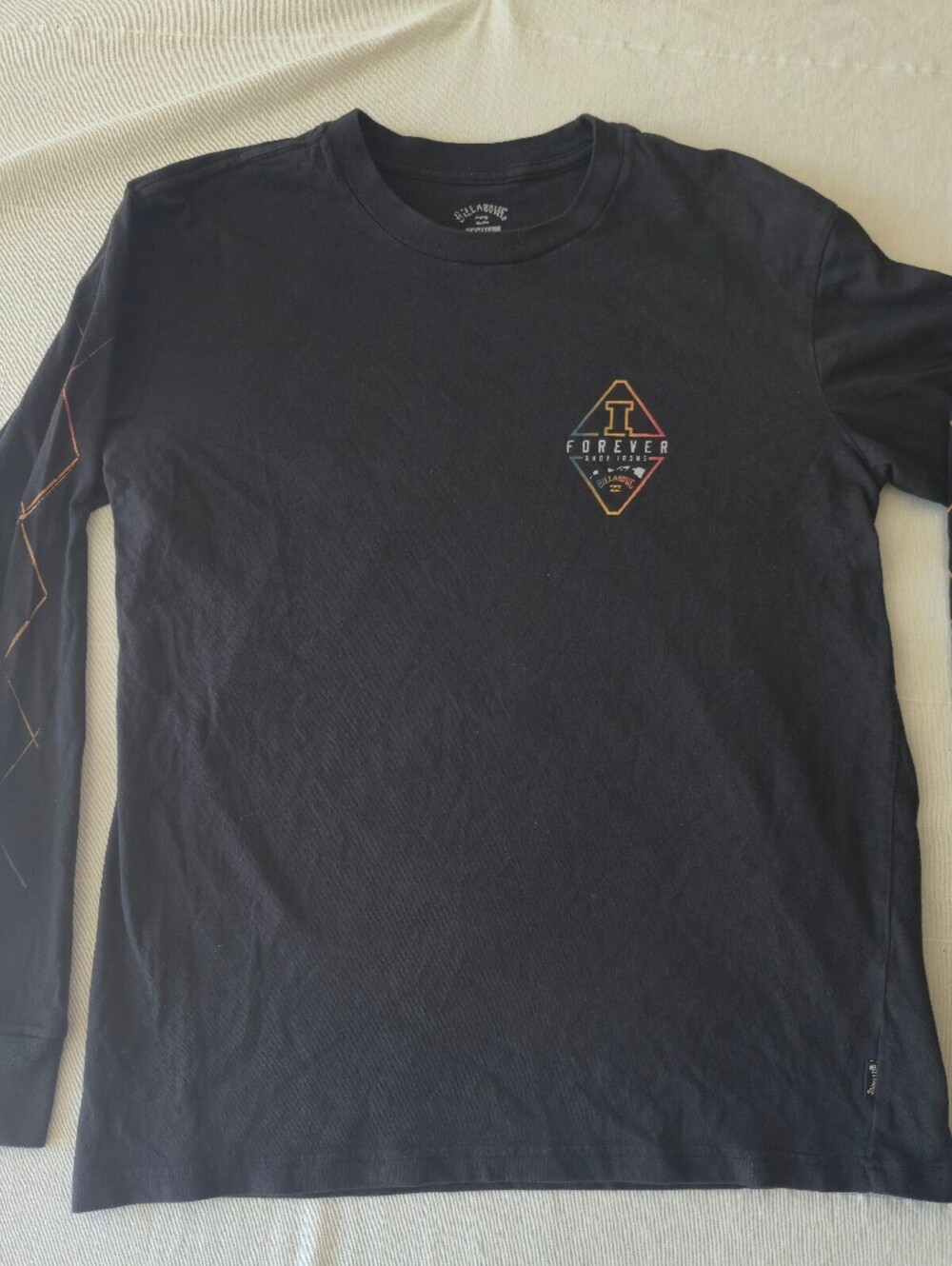 Billabong Forever Andy Irons Small Black Long Sleeve Cotton Shirt